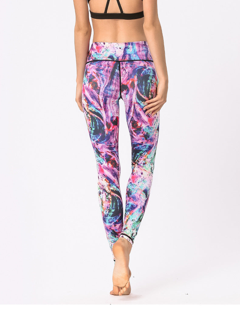 New printed yoga leggings-Aria Doejay