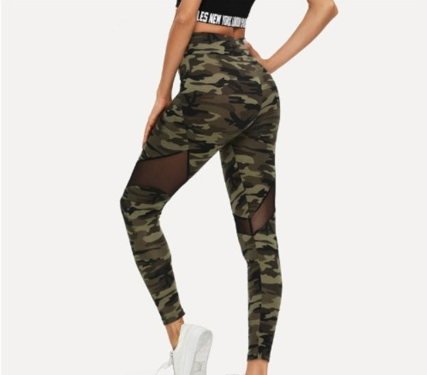 Color matching leggings mesh-Aria Doejay