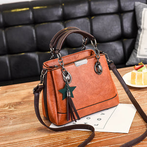 new fashion autumn Korean female bag handbag minimalist atmosphere all-match Leather Shoulder Messenger Bag