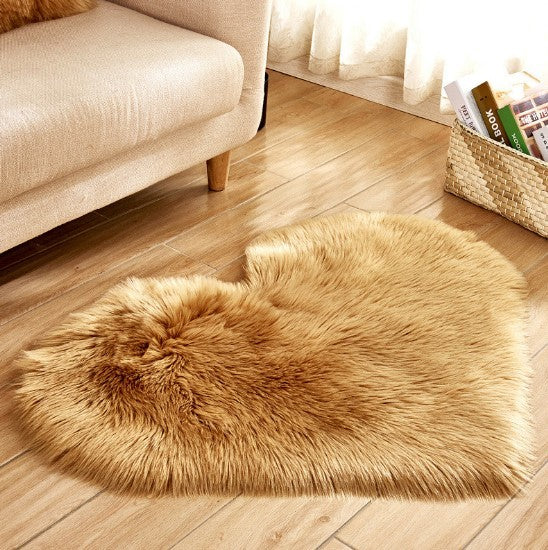 Plush Heart Shaped Carpet Non-Slip Mat Fluffy Rug Floor Mat Blanket Sofa Cushion Foot Pad Carpets For Living Room Home Decor-Aria Doejay