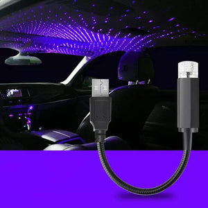 Car LED Starry Sky Night Light USB Powered Galaxy Star Projector Lamp For Car Roof Room Ceiling Decor Plug And Play-Aria Doejay