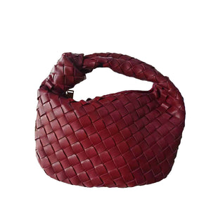 Woven Croissant Knotted Handbag Underarm Hand Bag-Aria Doejay