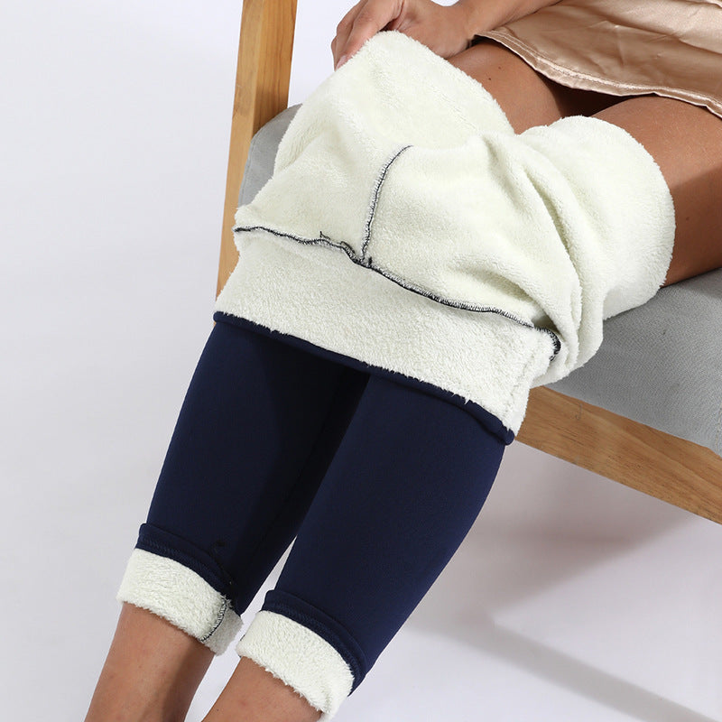 Winter Leggings Warm Thick High Stretch Lamb Cashmere Leggins Skinny Fitness Woman Pants-Aria Doejay