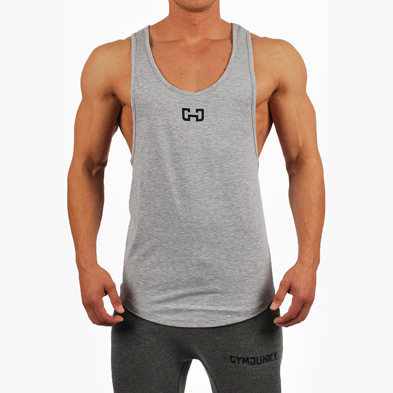 Men's Training Fitness Sleeveless Bottoming Shirt Vest-Aria Doejay