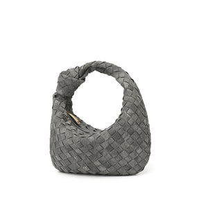 Woven Croissant Knotted Handbag Underarm Hand Bag-Aria Doejay