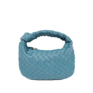 Woven Croissant Knotted Handbag Underarm Hand Bag-Aria Doejay