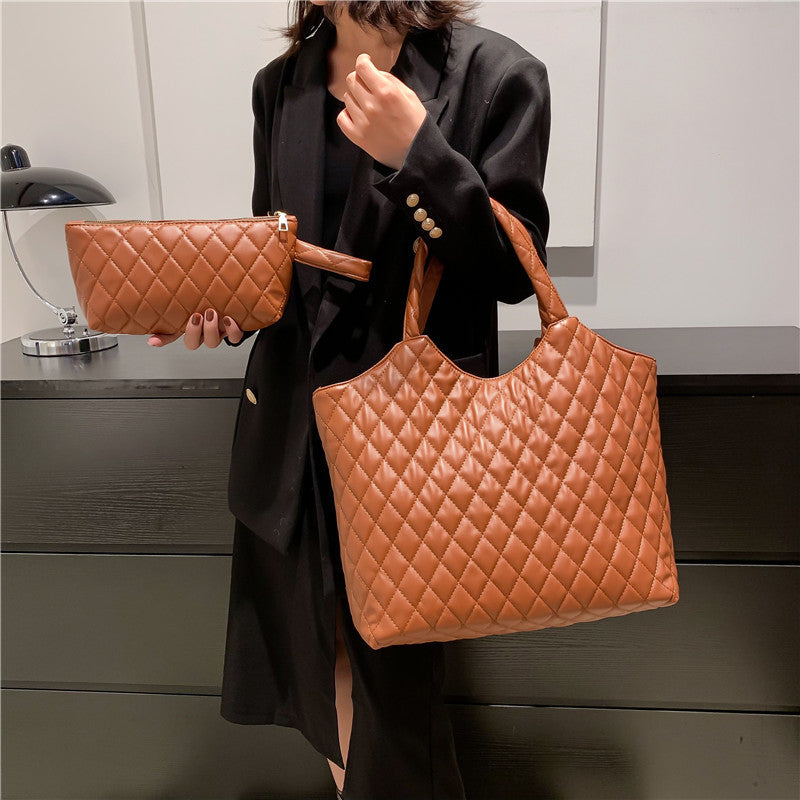 New Versatile Texture Hand-carrying Combination Two-piece Women's Bag