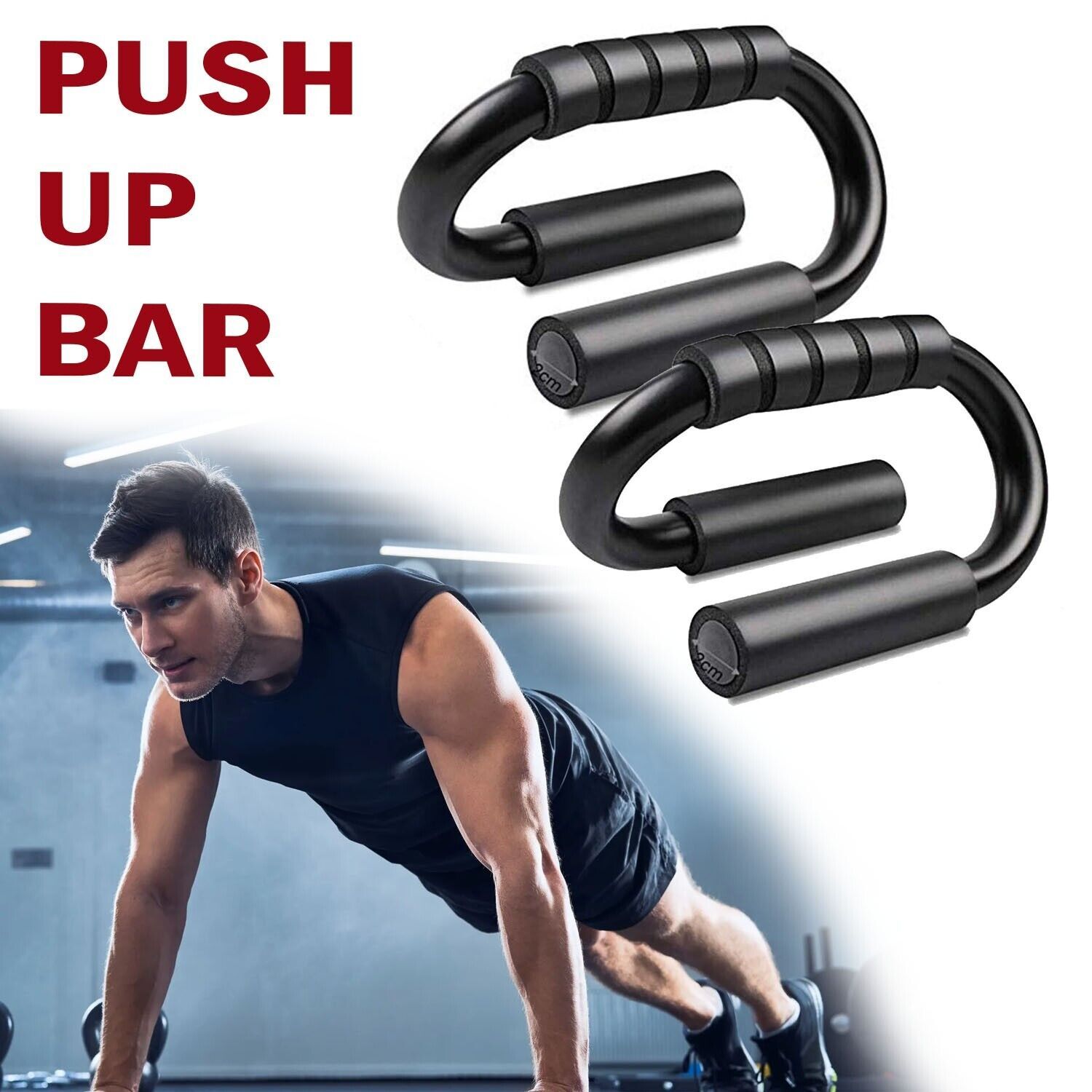 Body Sculptured Push Up Bars Press Handles Stands Exercise Grips FITNESS WORKOUT-Aria Doejay