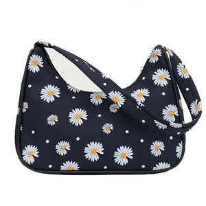 New Nylon Print Small Daisy Underarm Bag