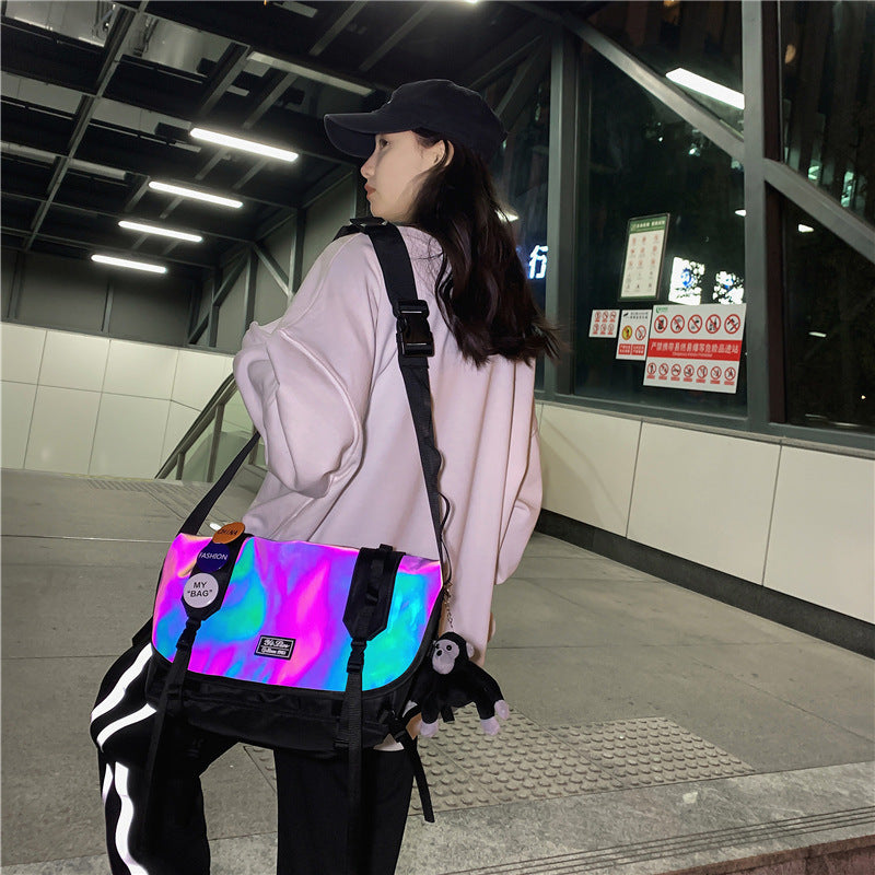 Reflective Japanese Large Capacity Student Shoulder Crossbody Bag