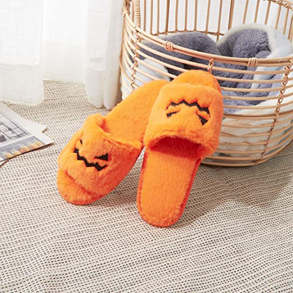 Halloween Women's Soft And Comfortable Plush Slippers Cosplay Shoes Furry Plush Slippers Kawaii Cute Shoes Home Slippers Halloween Dress Up Shoes