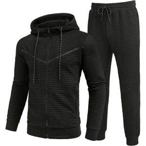 Men's Fashion Fashion Zipper Hooded Suits-Aria Doejay