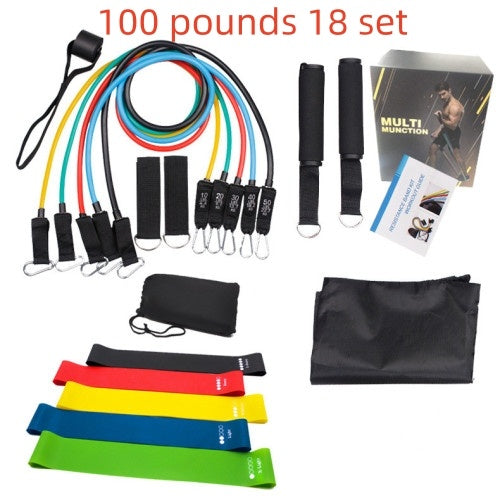 Multifunctional Rally TPE11 Piece Set Fitness Rally Rope Latex Elastic Cord Resistance Ring