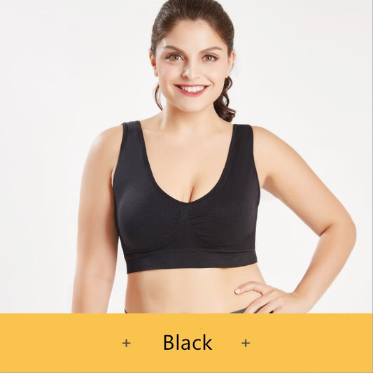 Sports Bra No Steel Ring Chest Wrap No Trace Female Underwear Beauty Yoga Back Shockproof-Aria Doejay