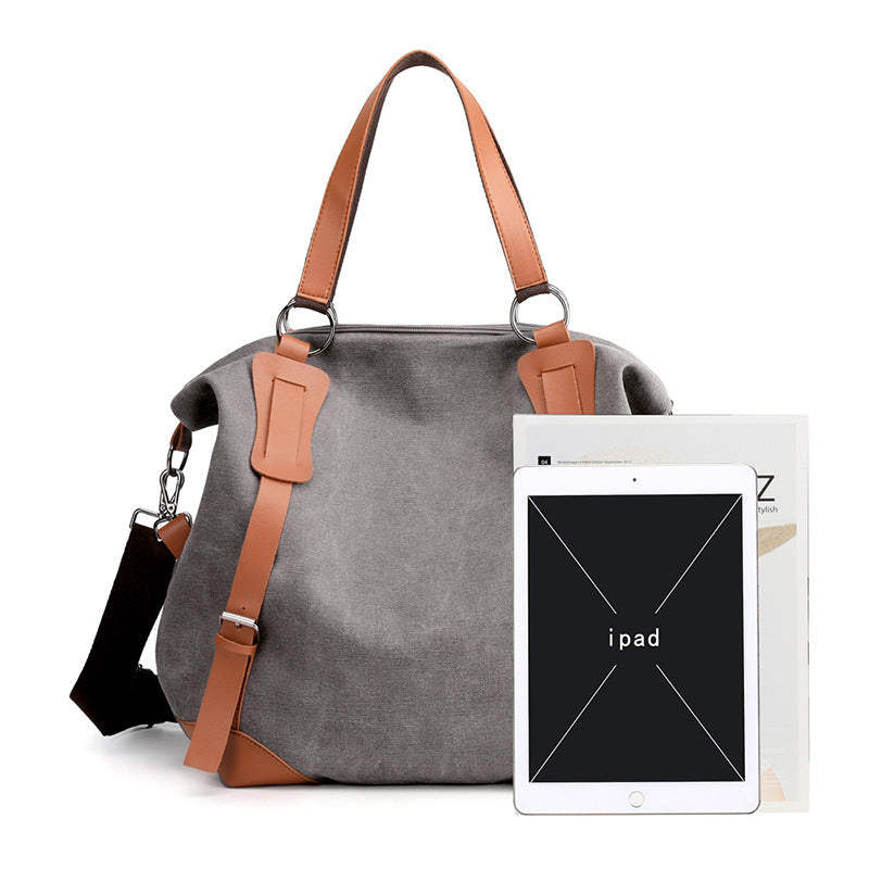 Portable Canvas Bag Versatile Casual Women's Shoulder Messenger Bag