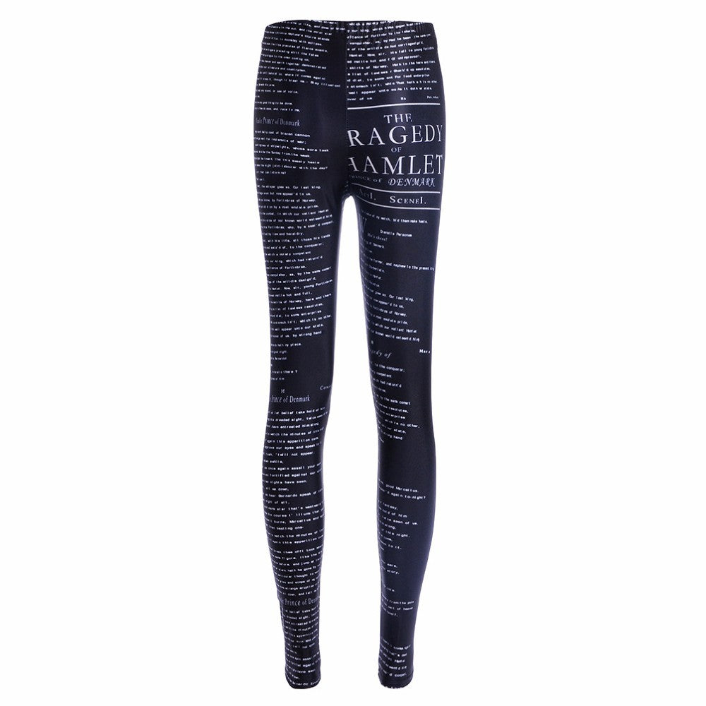 Digital printing leggings tights nine pants women-Aria Doejay