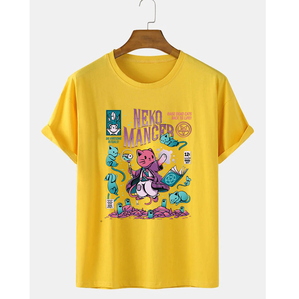 New Youth Cartoon Men's T-shirt Top-Aria Doejay