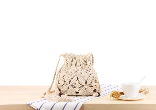 Knitted Tassel Bag Beach Women Bag woven Bag-Aria Doejay