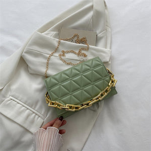 Solid Color Simple Chain Shoulder Bag