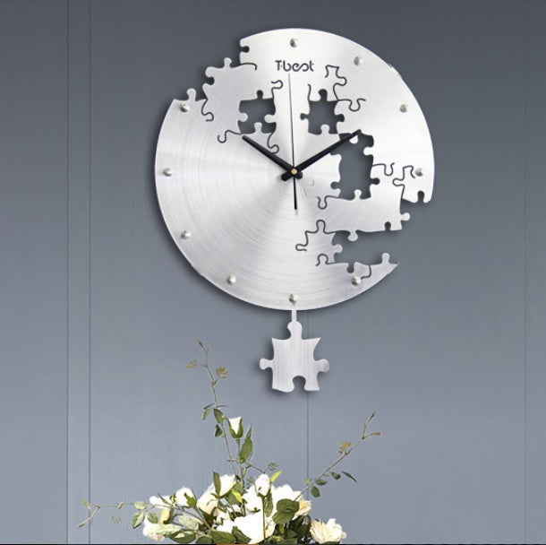 16 Inch Circilar Creative Wall Clock Art Wall Watch Modern Design Living Room And Bedroom Mute Clock Wall Home Decor Wall Clocks-Aria Doejay