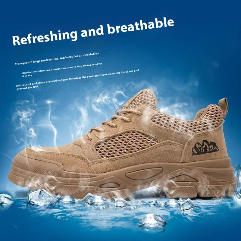 Men's Anti-smash And Anti-puncture Lightweight Wear-resistant Insulated Work Shoes