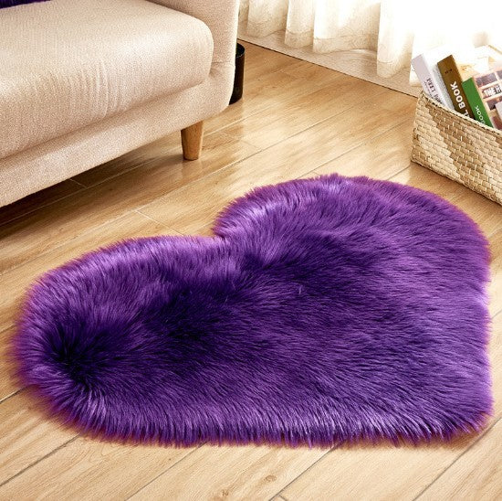 Plush Heart Shaped Carpet Non-Slip Mat Fluffy Rug Floor Mat Blanket Sofa Cushion Foot Pad Carpets For Living Room Home Decor-Aria Doejay