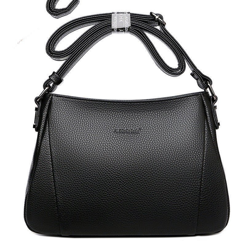 New Fashion Messenger Bag Middle-aged Female Bag Soft Leather Small Bag Shoulder Bag For Mother