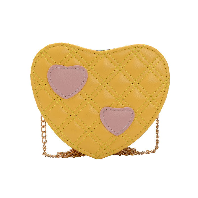 One shoulder crossbody bag for children with hearts