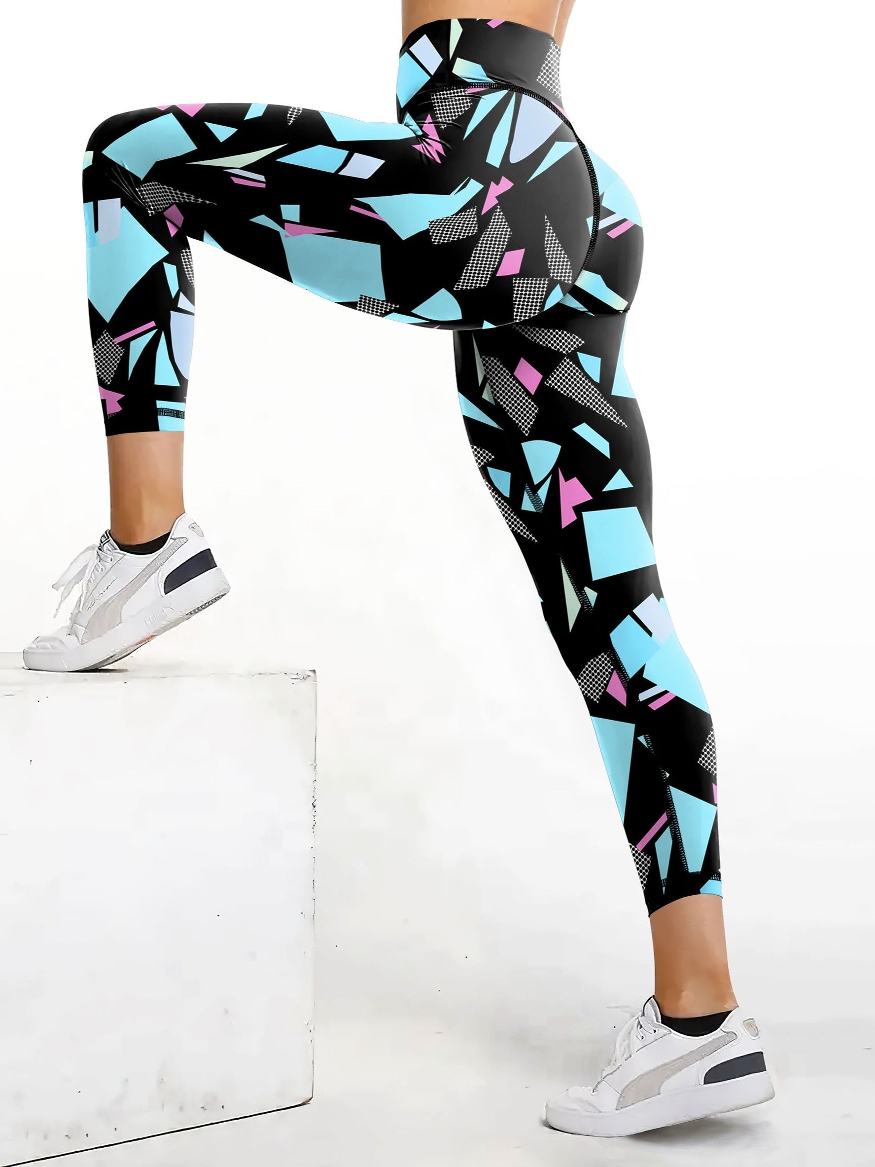 High-Quality Women's Yoga Leggings with Moisture-Wicking, Stretchy, and High Waistband, Perfect for Outdoor Fitness and Activities