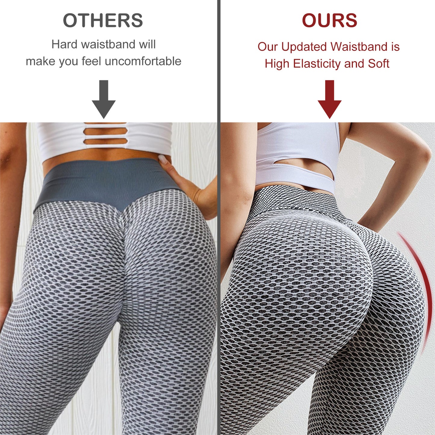 TIK Tok Leggings Women Butt Lifting Workout Tights Plus Size Sports High Waist Yoga Pants-Aria Doejay