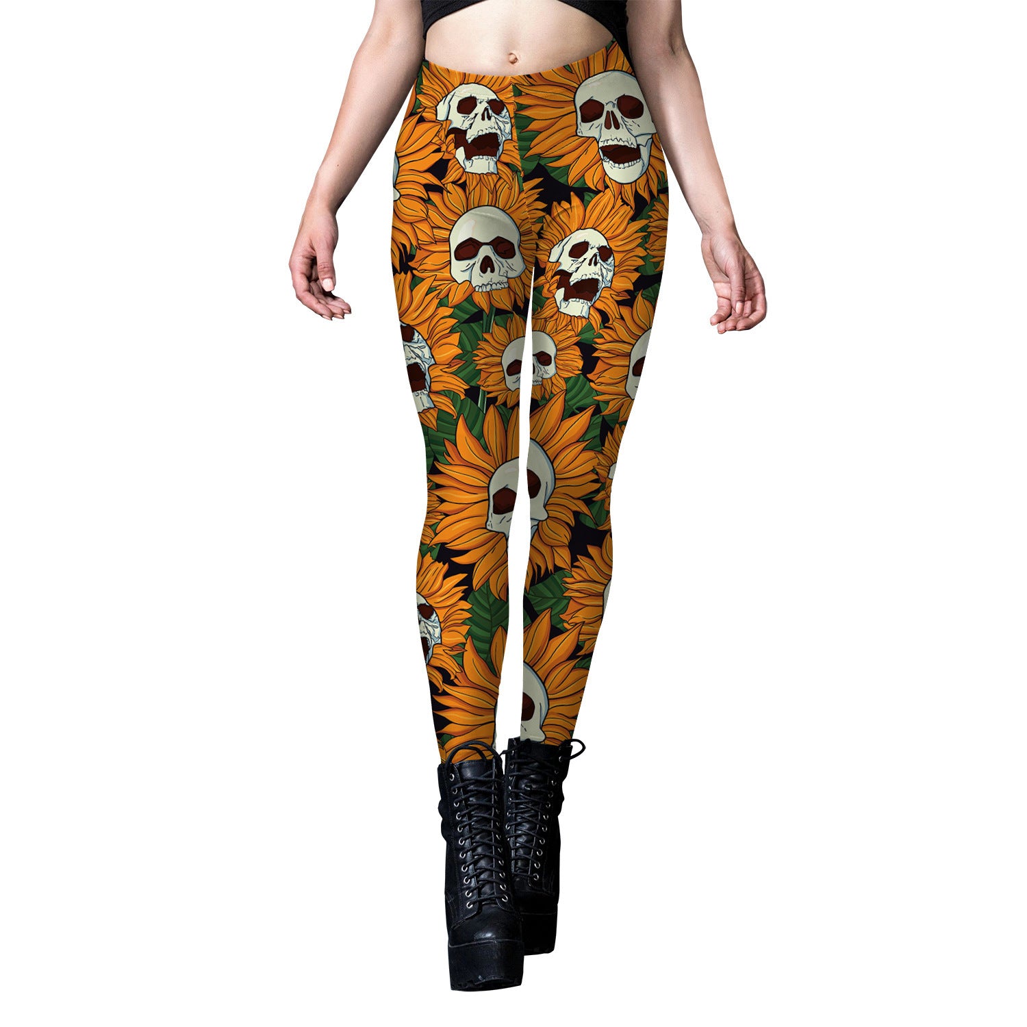 Halloween New Women's Leggings Bandage Printed Yoga Pants-Aria Doejay