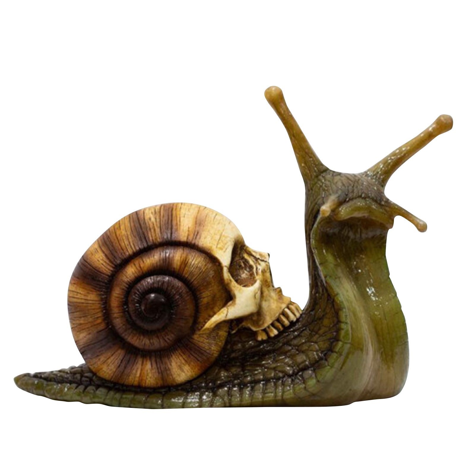 Snail Skull Sculpture Gothic Decoration Snail Statue Patio Snail Figurine Crafts Home Decoration Accessories Kawaii Room Decor-Aria Doejay