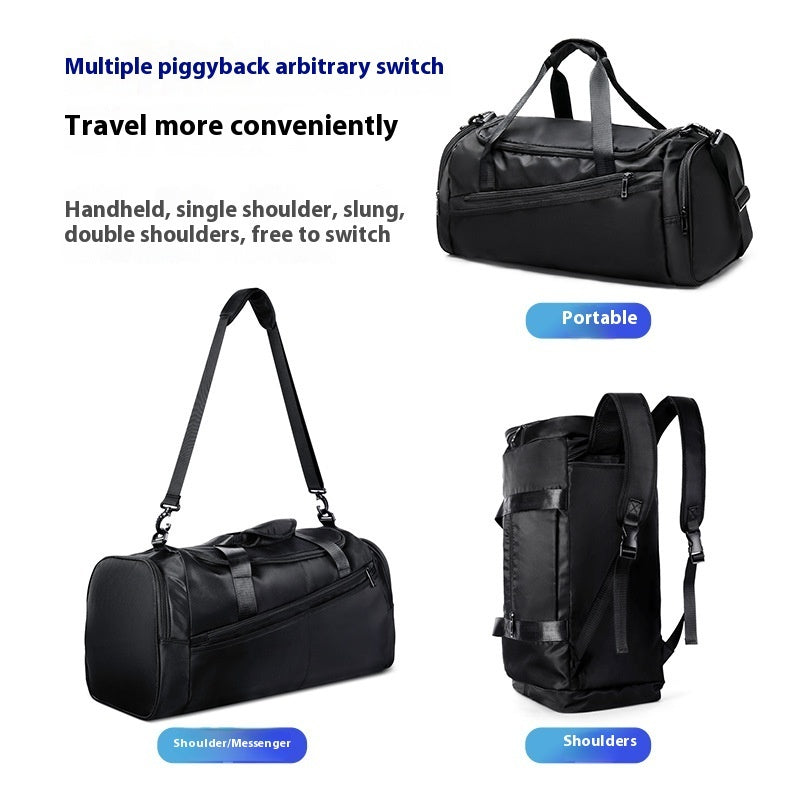 Men's Large Capacity Travel Dry Wet Separation Fitness Sports Training Portable Messenger Bag