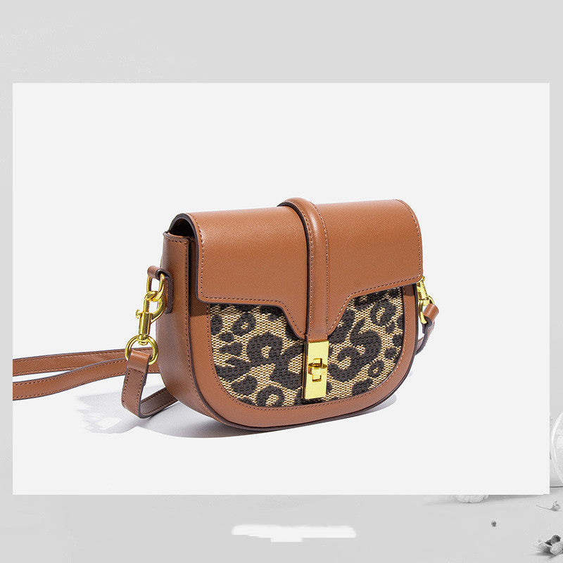 Small Bag Female Leopard Print Fashion Single Shoulder Lock Buckle Bag