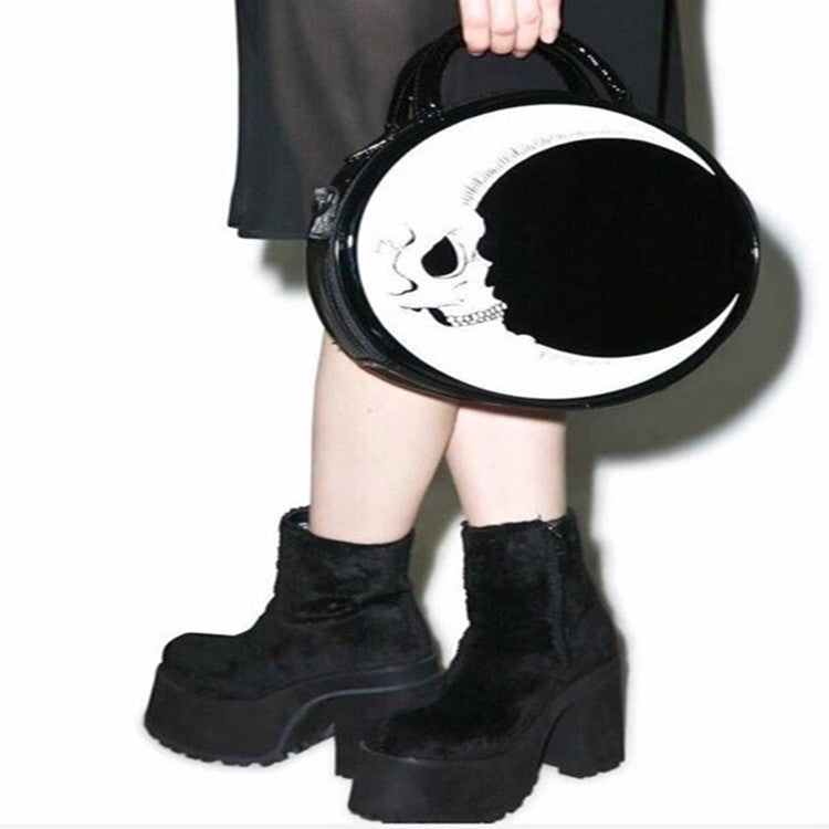 Meniscus Skull Round Diagonal Bag