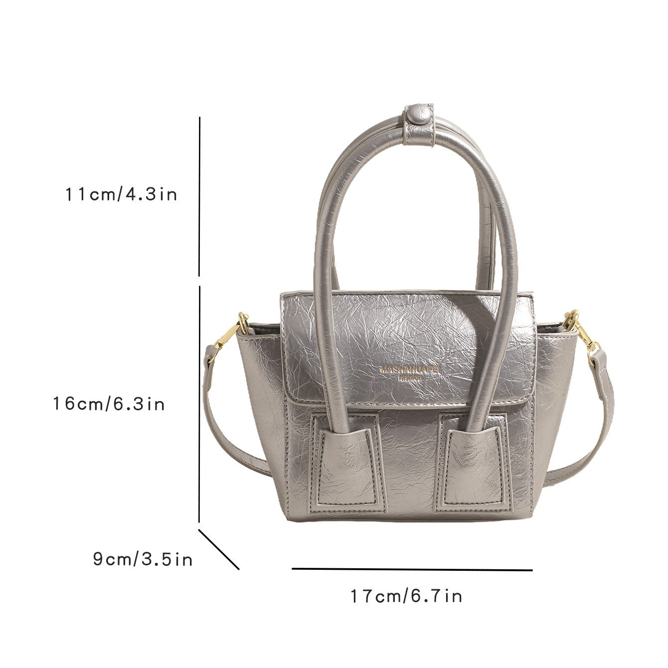 Small niche design wide mouth thick shoulder strap women's crossbody bag handbag, detachable shoulder strap, shiny high-end texture fabric, suitable for dating, traveling, commuting use, popular style