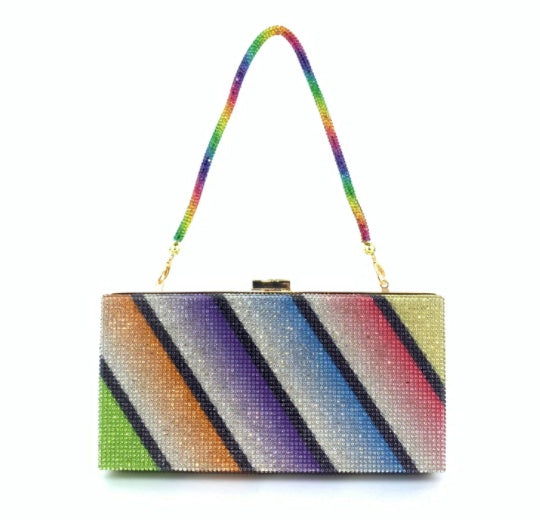 Hot Diamond Rainbow Bag Women's Dinner Handheld Bag-Aria Doejay