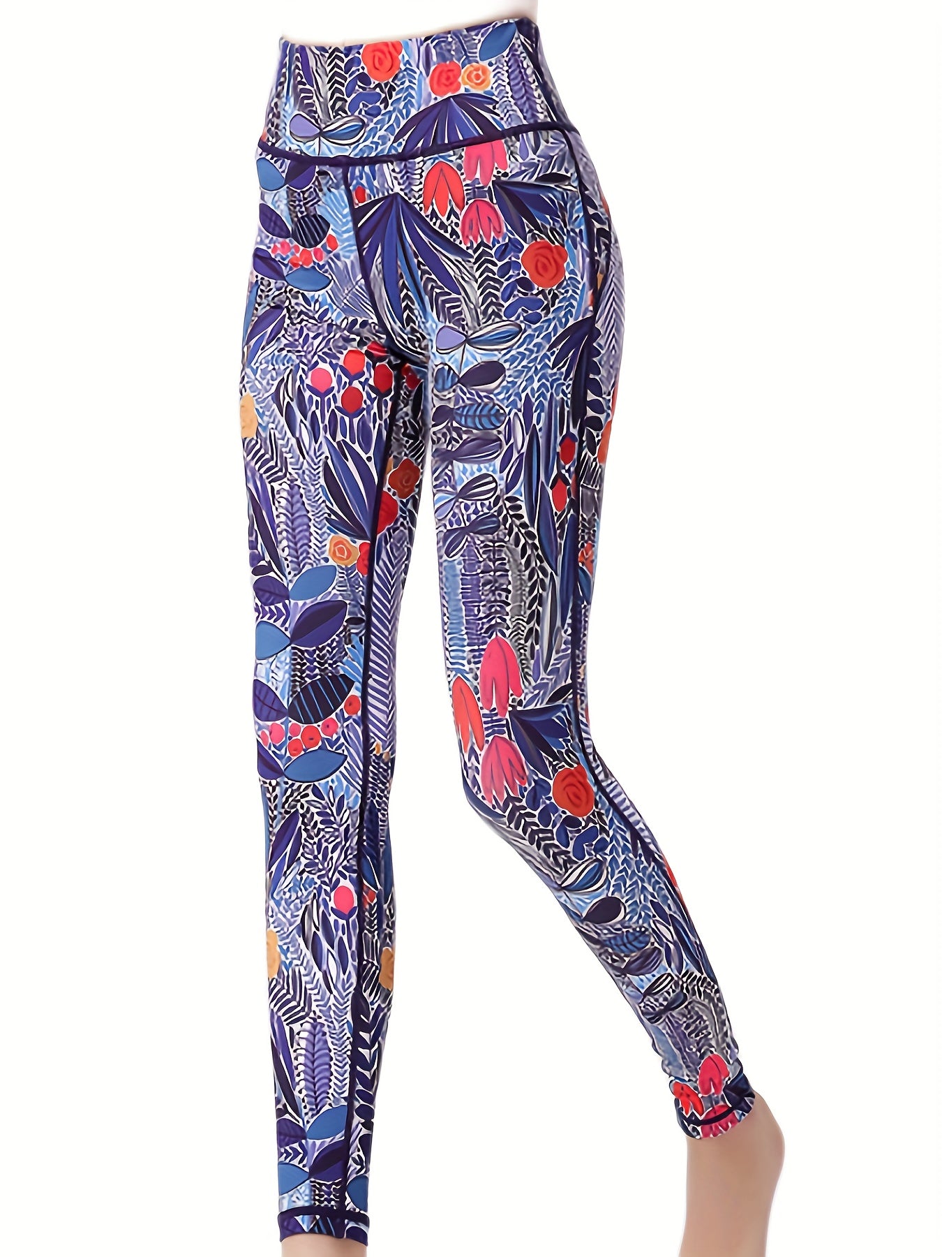 Graphic Yoga Pants - High-Rise Waist, Sculpting Butt Lifting, Tummy Toning Control, Sporty Chic Slimming Leggings for Active Women, Comfortable Fitness and Leisure Wear