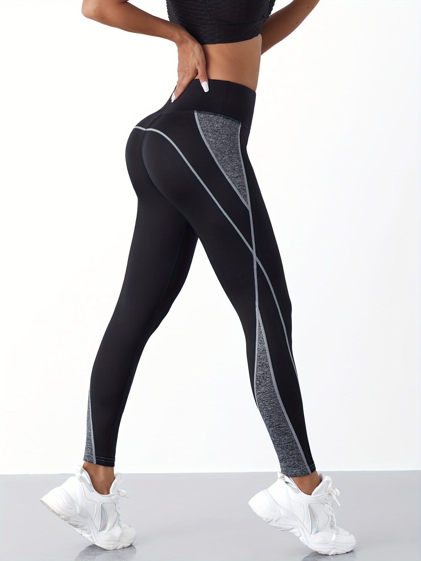 Women's Yoga Leggings With High Waistband, Moisture-Wicking, And Stretchy, Perfect For Outdoor Activities And Fitness