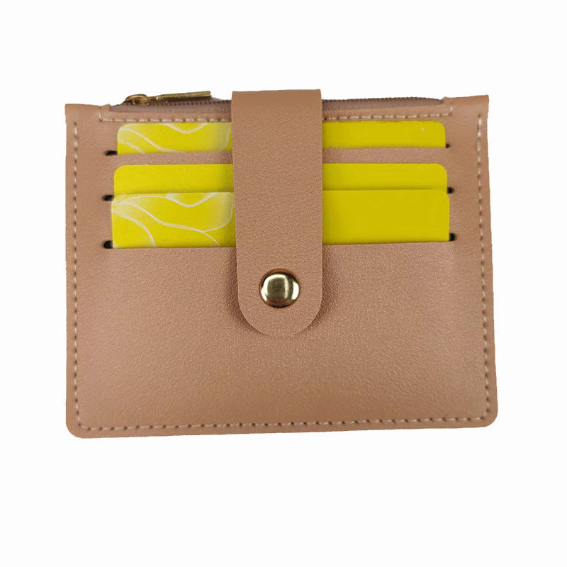 Short Small Card Holder Certificate Holder Women With Zipper