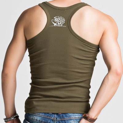 Men's Racer Vest Men's Cotton Stretch Vest Slim Fitness Vest-Aria Doejay