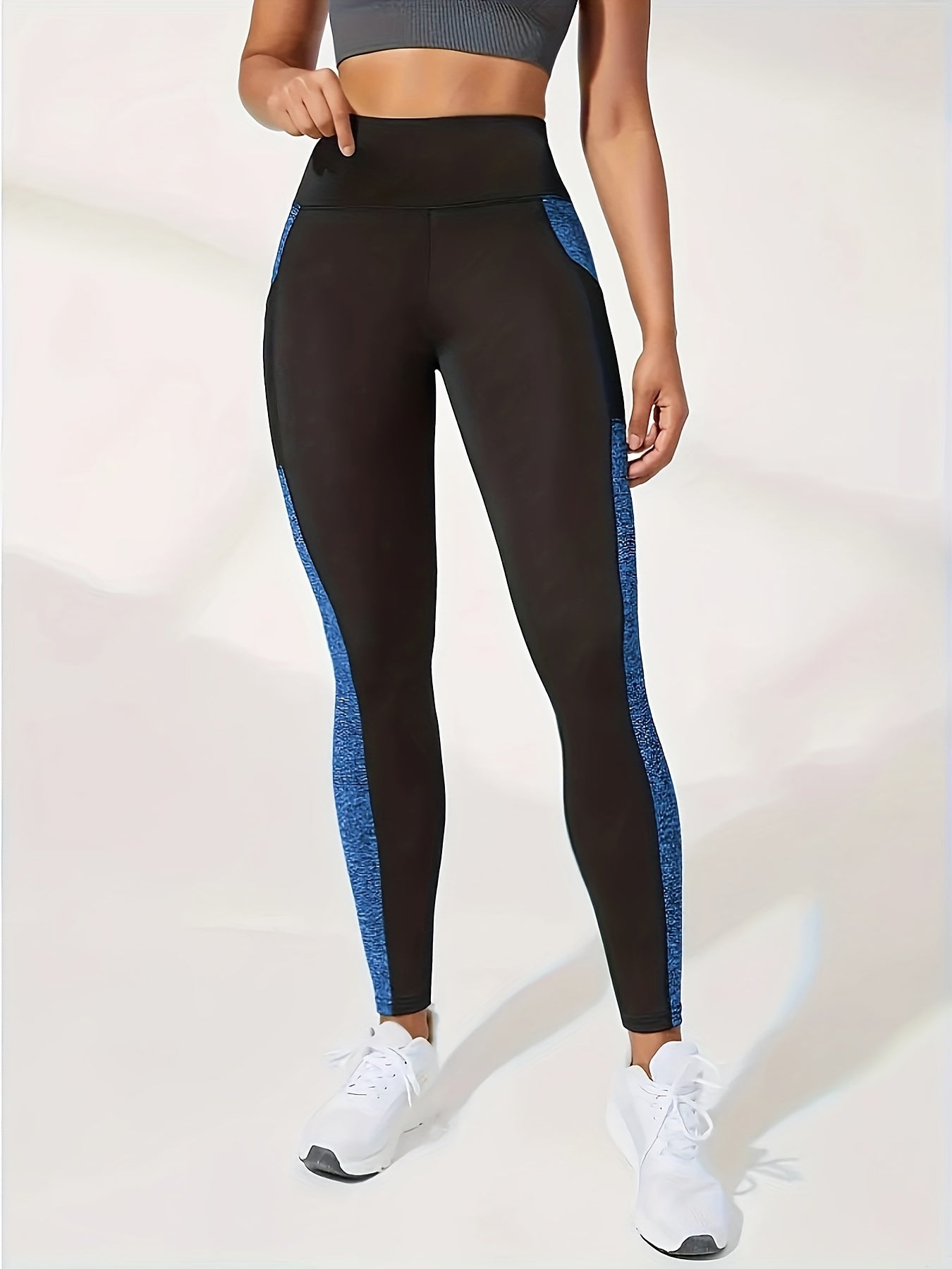 High-Waisted Women's Yoga Leggings - Moisture-Wicking, Stretchy, Perfect for Outdoor Fitness Activities