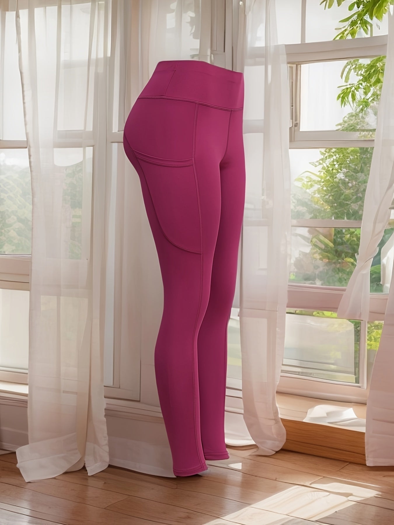 High-Waist, Stretchy Yoga Leggings with Phone Pocket - Slimming, Butt-Lifting Activewear for Women