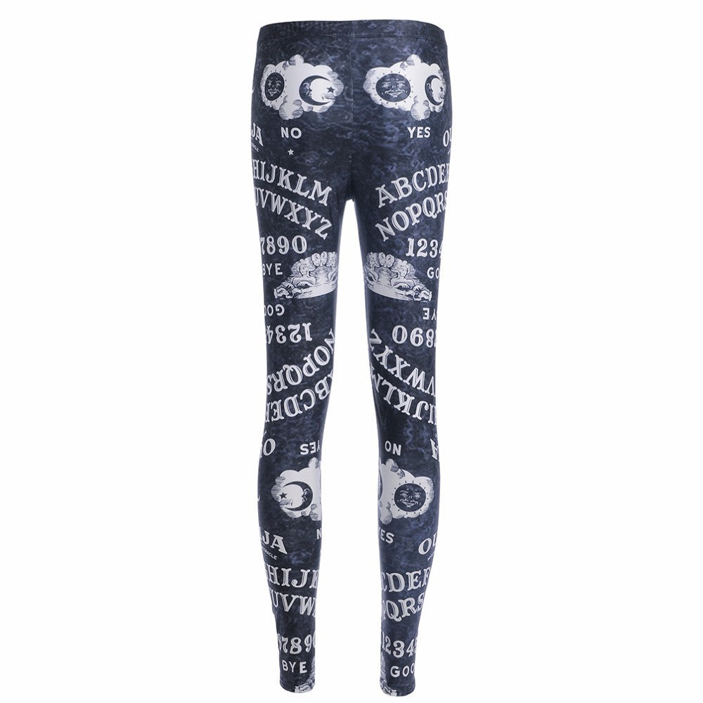 Digital printing leggings tights nine pants women-Aria Doejay