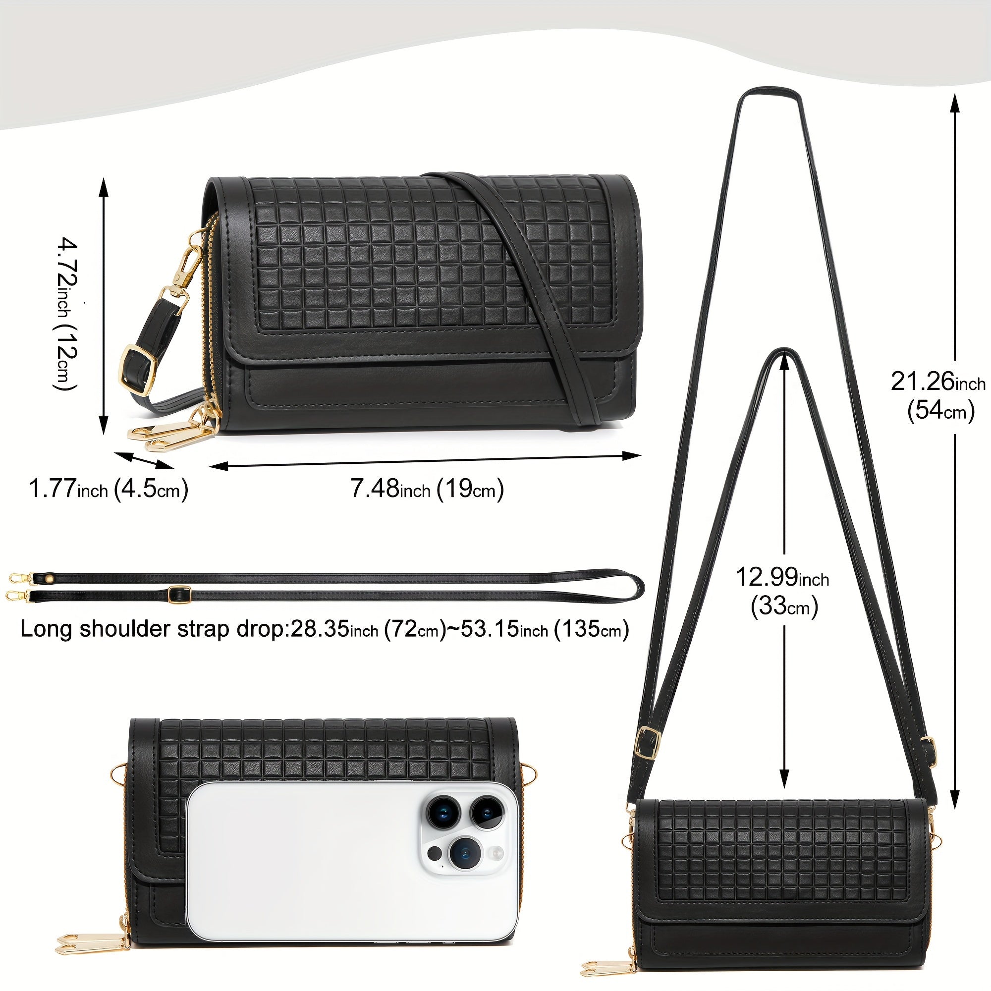 Stylish Mini Crossbody Phone Bag for Women - Spacious Interior, Credit Card Slots, Shoulder Strap, Wallet Purse with Multiple Compartments for Organization - Perfect for Daily Use, Travel, and Outdoor Activities