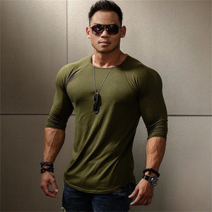 Men Gym Shirt Quick Dry Gym Fitness Training Running T-Shirt-Aria Doejay