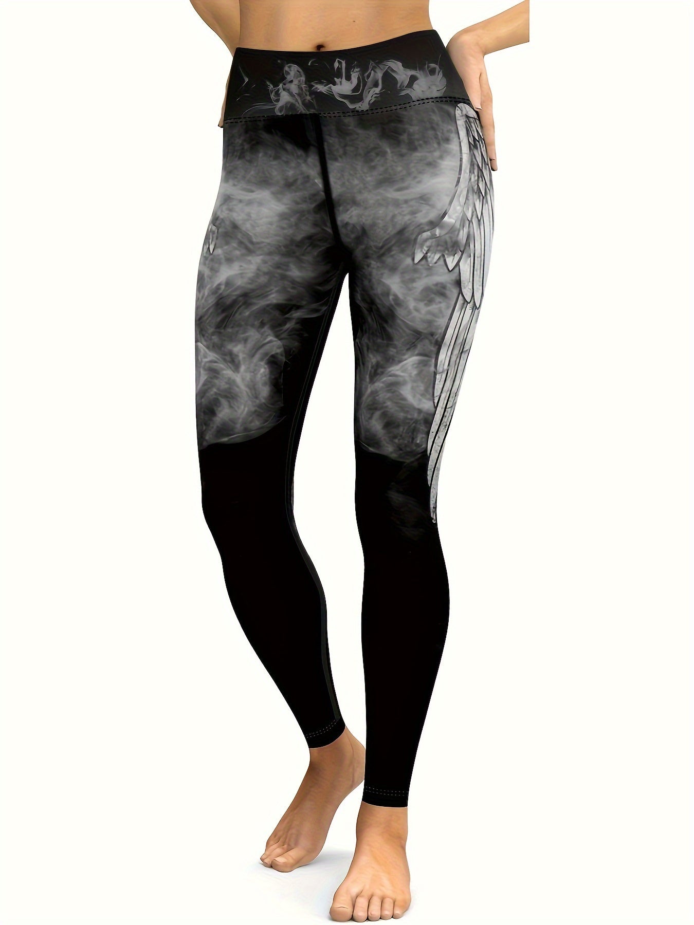 Fashion Senior Black Lady Yoga Pants