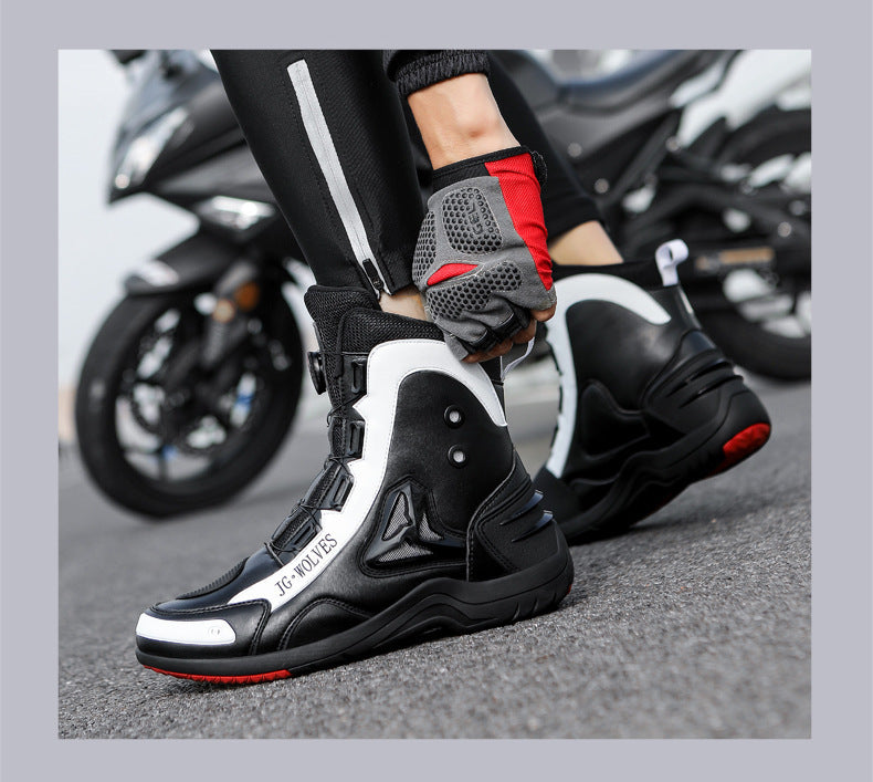 Motorcycle Long Mountain Locomotive Road Anti-skid Protection Off-road Lightweight Commuter Worker Boot-Aria Doejay