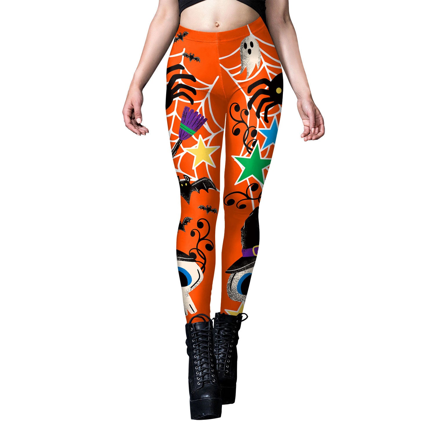 Halloween New Women's Leggings Bandage Printed Yoga Pants-Aria Doejay