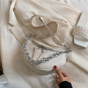 Women's chain crossbody chest bag